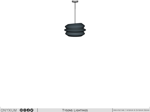 Sims 4 — Elmira Curvy Shaped Ceiling Lamp Short by Onyxium — Onyxium@TSR Design Workshop Lighting Collection - Belong To