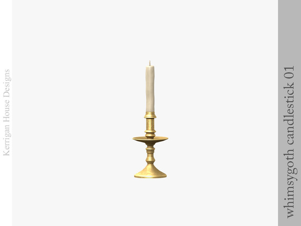 Sims 4 — Whimsygoth Candlestick 01 by kerriganhouse — A collection of whimsy dark decor for alternative sims.