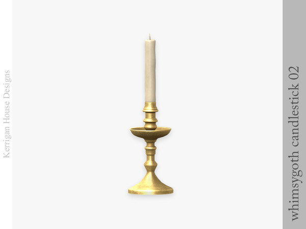 Sims 4 — Whimsygoth Candlestick 02 by kerriganhouse — A collection of whimsy dark decor for alternative sims.