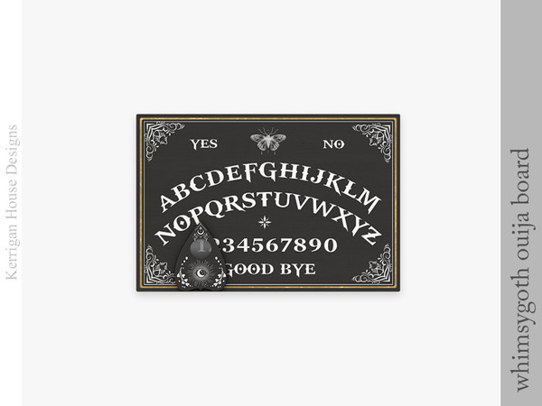 Sims 4 — Whimsygoth Ouija Board by kerriganhouse — A collection of whimsy dark decor for alternative sims.