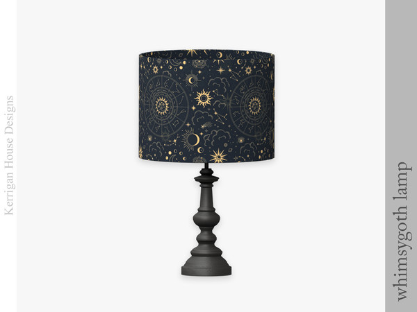 Sims 4 — Whimsygoth Lamp by kerriganhouse — A collection of whimsy dark furniture for alternative sims.