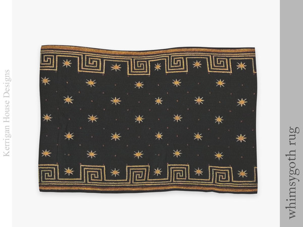 Sims 4 — Whimsygoth Rug by kerriganhouse — A collection of whimsy dark furniture for alternative sims.