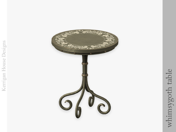 Sims 4 — Whimsygoth Table by kerriganhouse — A collection of whimsy dark furniture for alternative sims.