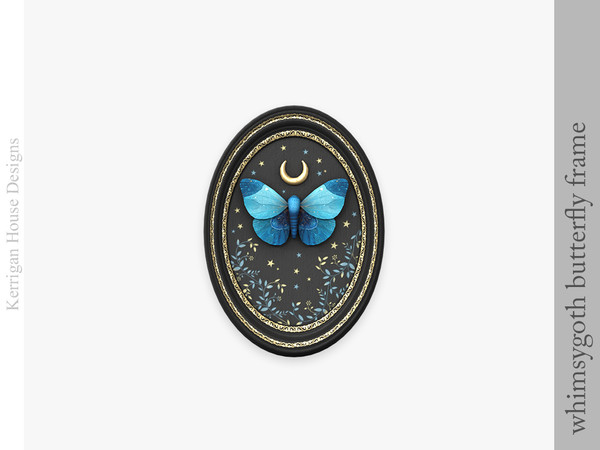 Sims 4 — Whimsygoth Butterfly Frame by kerriganhouse — A collection of whimsy dark decor for alternative sims.
