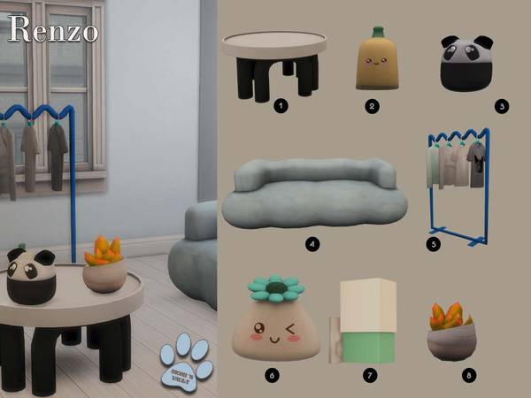 Sims 4 — Renzo by siomisvault — Hello out there! I hope you like my new set Renzo you'll find different things in here.