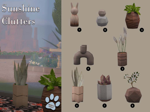 Sims 4 — Sunshine Clutters by siomisvault — Sunshine house I also made some clutters for that house I hope you like them!