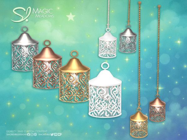 Sims 4 — Magic Meadows Lantern Fairy - BACKYARD STUFF by SIMcredible! — Let this teen bedroom bring your fantasy forest