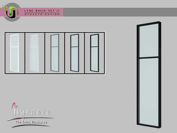 Sims 4 — Lyne Build Set II - Medium Window - 1x1 Closed by NynaeveDesign — Lyne Build Set II - Medium Window - 1x1 Closed