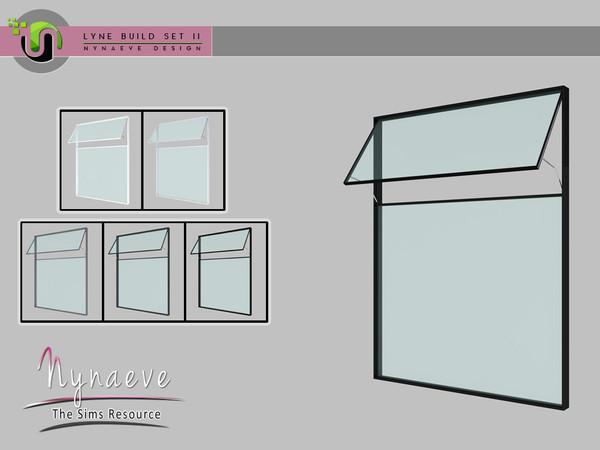 Sims 4 — Lyne Build Set II - Medium Window - 3x1 Open by NynaeveDesign — Lyne Build Set II - Medium Window - 3x1 Open