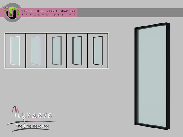Sims 4 — Lyne Build Set IV - Three Quarters Window - 1x1 Picture by NynaeveDesign — Lyne Build Set IV - Three Quarters