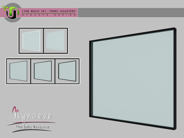 Sims 4 — Lyne Build Set IV - Three Quarters Window - 3x1 Picture by NynaeveDesign — Lyne Build Set IV - Three Quarters