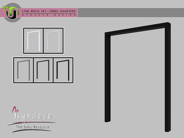 Sims 4 — Lyne Build Set IV - Three Quarters Arch 2x1 by NynaeveDesign — Lyne Build Set IV - Three Quarters Arch 2x1