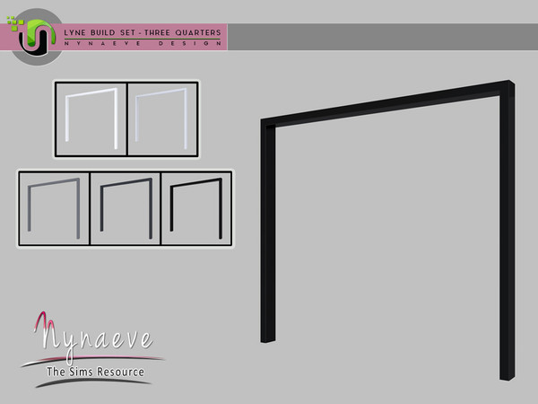 Sims 4 — Lyne Build Set IV - Three Quarters Arch 3x1 by NynaeveDesign — Lyne Build Set IV - Three Quarters Arch 3x1