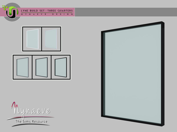 Sims 4 — Lyne Build Set IV - Three Quarters Window - 2x1 Picture by NynaeveDesign — Lyne Build Set IV - Three Quarters