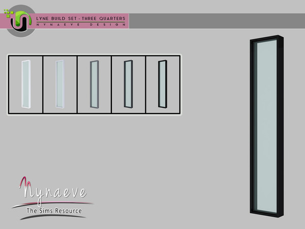 Sims 4 — Lyne Build Set IV - Three Quarters Window - 1x1 Left by NynaeveDesign — Lyne Build Set IV - Three Quarters