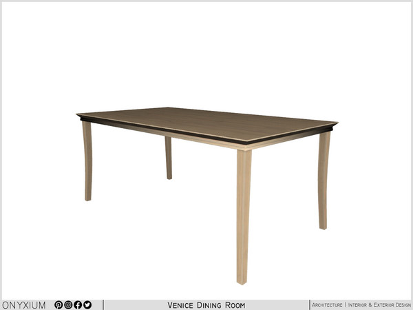 Sims 4 — Venice Dining Table by Onyxium — Onyxium@TSR Design Workshop Dining Room Collection - Belong To The 2025 Year