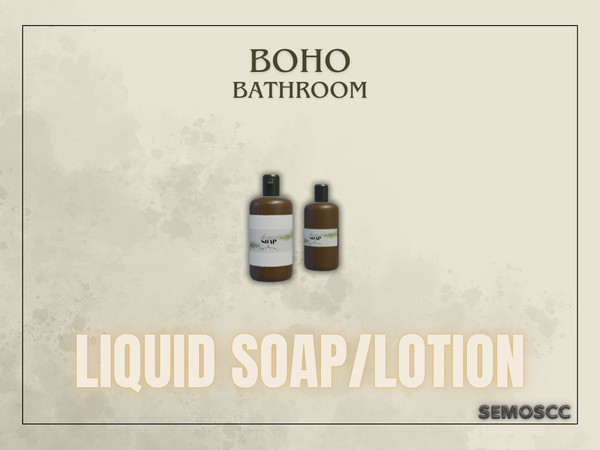 Sims 4 — [SCC] Boho Hand Lotion by semoscc — Bathroom set of Wooden Countertop and Stone Sink