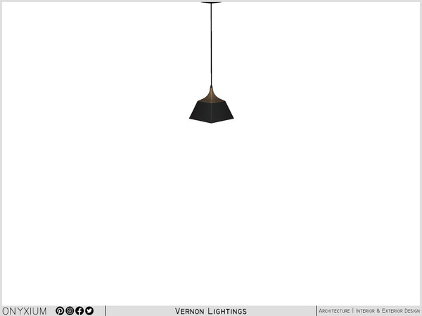 Sims 4 — Vernon Flat Ceiling Lamp Short by Onyxium — Onyxium@TSR Design Workshop Lighting Collection - Belong To The 2025