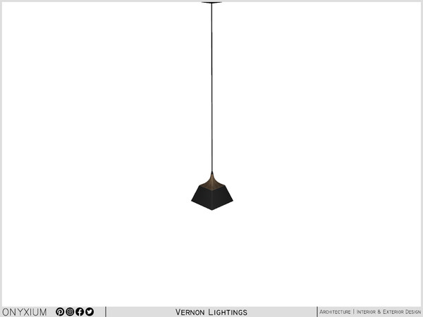 Sims 4 — Vernon Flat Ceiling Lamp Medium by Onyxium — Onyxium@TSR Design Workshop Lighting Collection - Belong To The