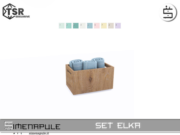 Sims 4 — [SeN4] Set Elka - Deco Towel Box by Simenapule — Set Elka Set Elka Set Elka Set Elka