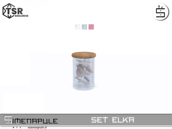 Sims 4 — [SeN4] Set Elka - Shell Jar by Simenapule — Set Elka Set Elka Set Elka Set Elka