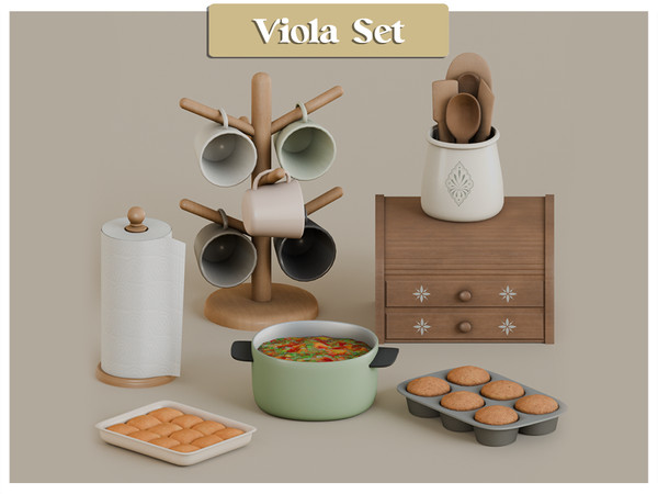 Sims 4 — Viola Set by Mechtasims — Viola Set. Made by Mechtasims.
