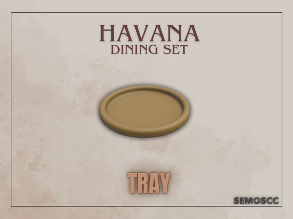 Sims 4 — [SCC] Havana Tray by semoscc — Dining Set with -long- dining table