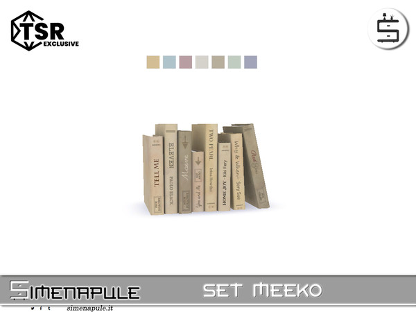 Sims 4 — [SeN4] Set Meeko - Books 1 by Simenapule — Set MeekoSet MeekoSet MeekoSet Meeko