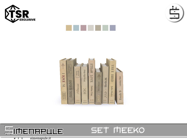 Sims 4 — [SeN4] Set Meeko - Books 2 by Simenapule — Set MeekoSet MeekoSet MeekoSet Meeko