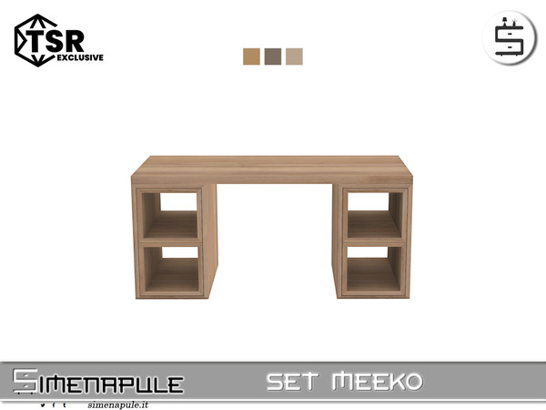 Sims 4 — Set Meeko - Desk by Simenapule — Set MeekoSet MeekoSet MeekoSet Meeko