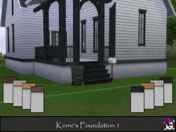 Sims 4 — Kerre's Foundation Set by Kerre2215 — Some of the base game foundations with more wood trim options