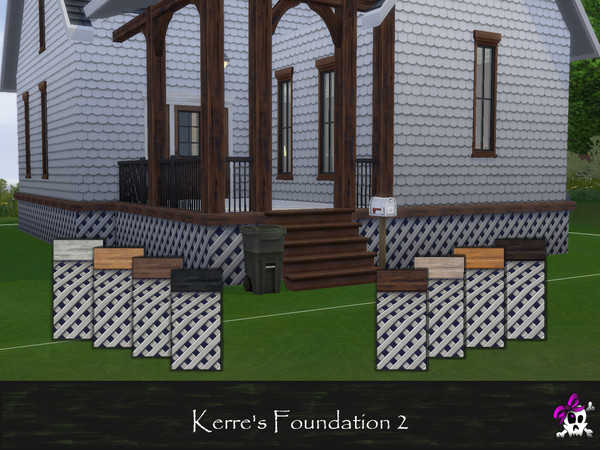Sims 4 — Kerre_foundation2.package by Kerre2215 — Some of the base game foundations with more wood trim options