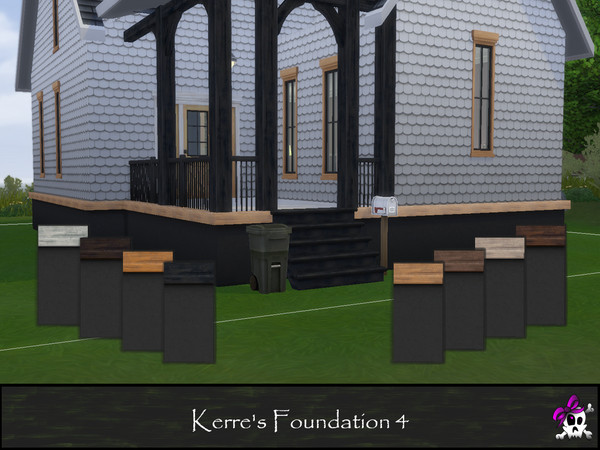Sims 4 — Kerre_foundation4.package by Kerre2215 — Some of the base game foundations with more wood trim options