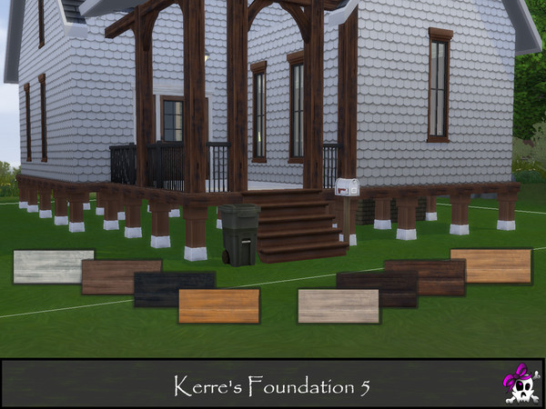 Sims 4 — Kerre_foundation5.package by Kerre2215 — Some of the base game foundations with more wood trim options
