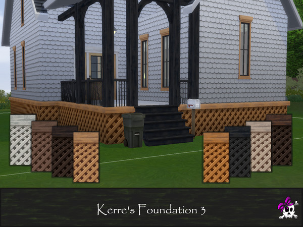 Sims 4 — Kerre_foundation3.package by Kerre2215 — Some of the base game foundations with more wood trim options