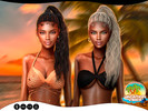 Sims 4 — Vacation Vibes - Dieula - Hairstyle v4 by AurumMusik — Urban style braided high ponytail with curly strands and