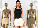 Sims 4 — Belted Mini Skirt DO0946 by DOLilac — Custom thumbnail