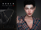 Sims 4 — Chain Necklace by Bobur2 — A necklace on a chain with pearls and pendants for female 5 colors I hope you like it