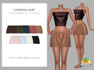 Sims 4 — Christina Skirt by Charlotte_Morris — 9 swatches