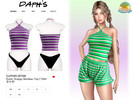 Sims 4 — VacationVibes - Clothes SET506 - Rustic Strappy Bandeau Top C1644 by Daph's — 8 Swatches