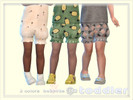 Sims 4 — Shorts Pineapple by bukovka — Beautiful toddler shorts for girls only in 3 color options. New mesh is mine,