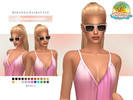 Sims 4 — Vacation Vibes - Miranda Hairstyle by -Merci- — New Maxis Match Hairstyle for Sims4. -24 EA Colours.