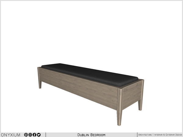 Sims 4 — Dublin Bench by Onyxium — Onyxium@TSR Design Workshop Dining Room Collection - Belong To The 2025 Year