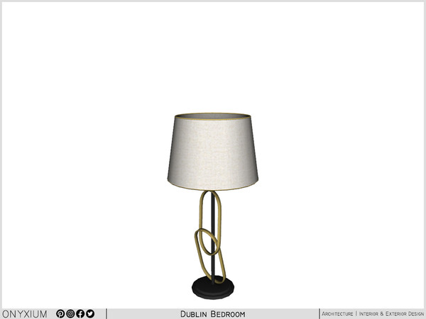 Sims 4 — Dublin Table Lamp by Onyxium — Onyxium@TSR Design Workshop Lighting Collection - Belong To The 2025 Year