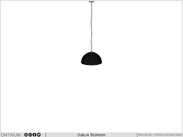 Sims 4 — Dublin Ceiling Lamp Hemisphere Short by Onyxium — Onyxium@TSR Design Workshop Lighting Collection - Belong To