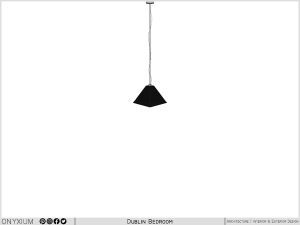 Sims 4 — Dublin Ceiling Lamp Sharp Edged Short by Onyxium — Onyxium@TSR Design Workshop Lighting Collection - Belong To