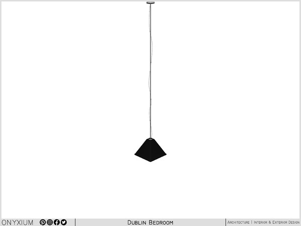 Sims 4 — Dublin Ceiling Lamp Sharp Edged Medium by Onyxium — Onyxium@TSR Design Workshop Lighting Collection - Belong To