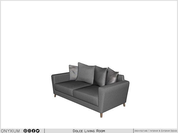 Sims 3 — Dolce Sofa Double by Onyxium — Onyxium@TSR Design Workshop Living Room Collection - Belong To The 2025 Year