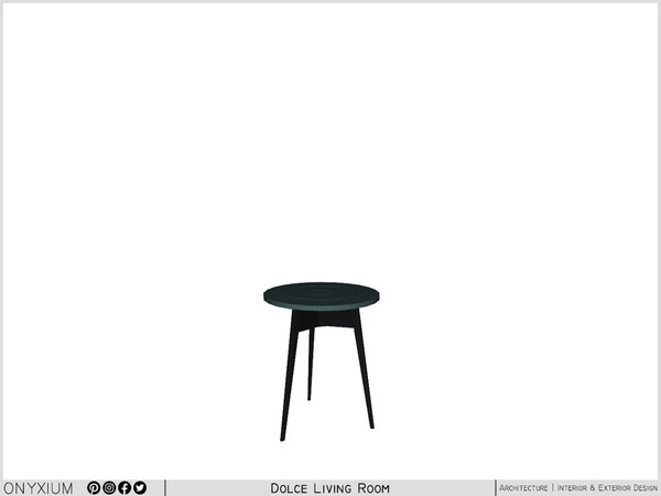 Sims 3 — Dolce End Table Circle Shape by Onyxium — Onyxium@TSR Design Workshop Living Room Collection - Belong To The