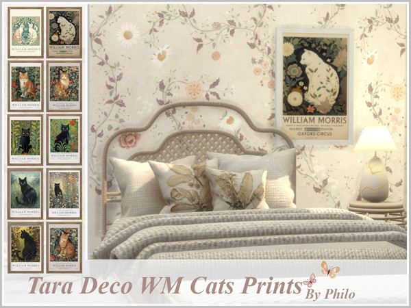 Sims 4 — Philo_TaraDecoSet WM Cats Prints by philo — The objects that make up this decorative set aim to give your
